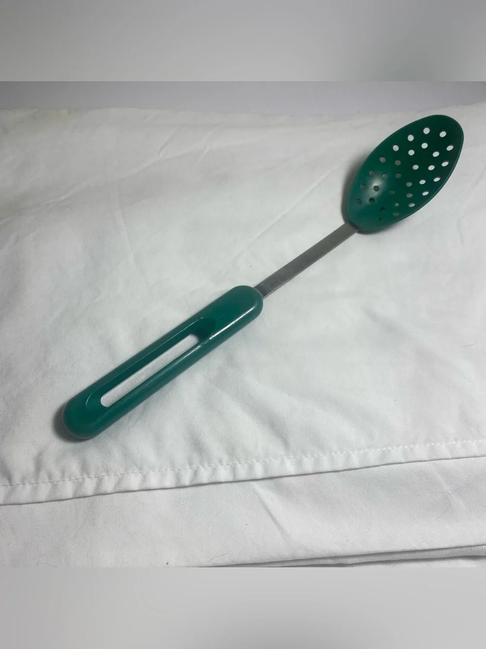 VTG Bonny Stainless Steel Slotted Cooking Serving Spoon Hunter Green USA